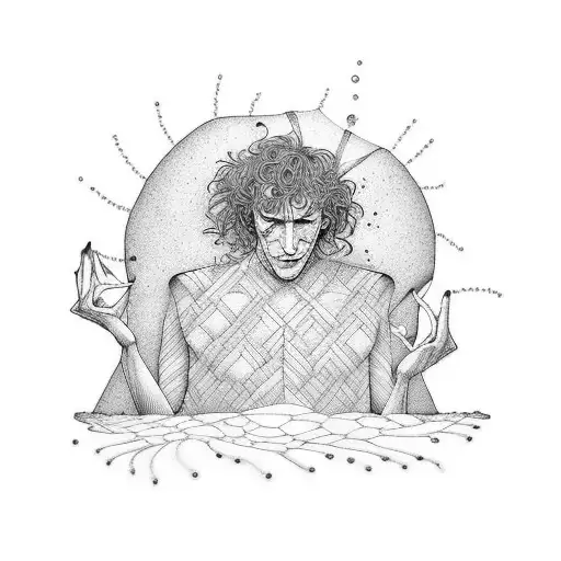 Sandman by Neil Gaiman Letting Sand Fall Between Your Fingers tattoo design idea