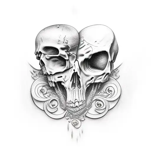 sandman and death tattoo design idea