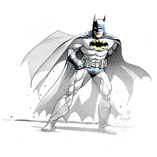 batman versus sandman tattoo design idea