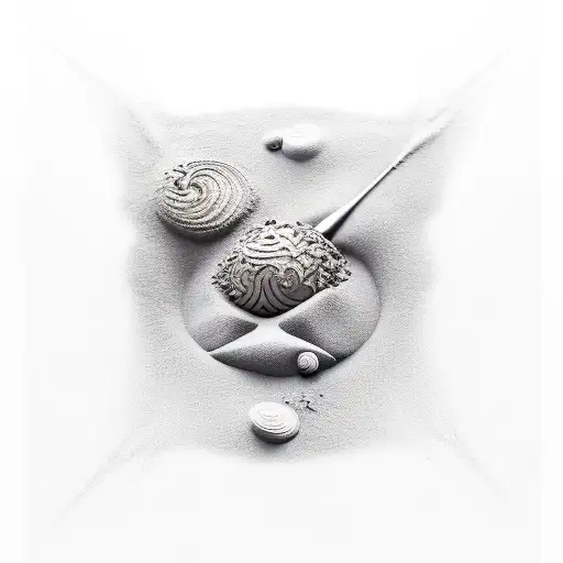 sandman dropping sand tattoo design idea