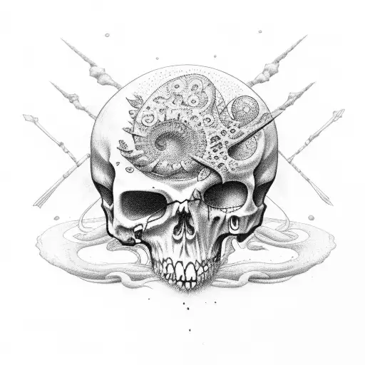 sandman and death tattoo design idea