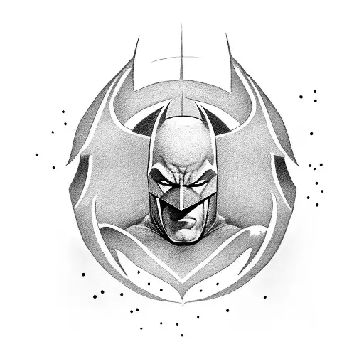 batman versus sandman tattoo design idea