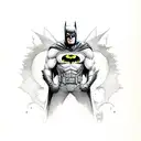 batman versus sandman tattoo design idea