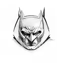 batman versus sandman tattoo design idea