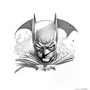 batman versus sandman tattoo design idea