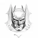 batman versus sandman tattoo design idea