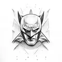 batman versus sandman tattoo design idea