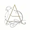 combined initial A M T tattoo design idea