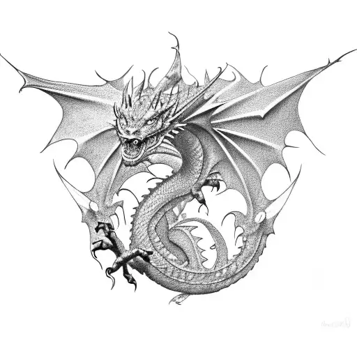 Dragon smaug  tattoo design idea