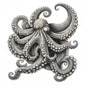 red octopus realistic   tattoo design idea
