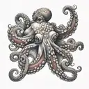 red octopus realistic   tattoo design idea