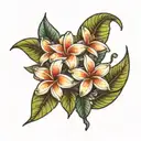 frangipani flowers tattoo design idea