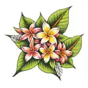 frangipani flowers tattoo design idea