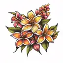 frangipani flowers tattoo design idea