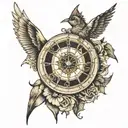 sundial tattoo design idea