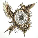 sundial tattoo design idea