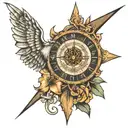 sundial tattoo design idea