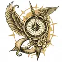 sundial tattoo design idea