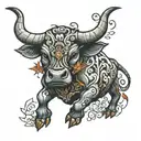 bull tattoo design idea
