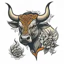 bull tattoo design idea