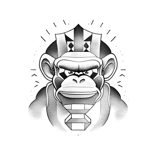 Donkey kong country tattoo design idea