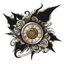  eye with a clock tattoo design idea