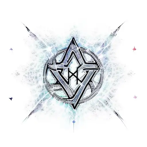 A mystical alchemical symbol of transformation combined with the silhouette of a taekwondo fighter tattoo design idea