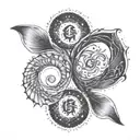 Pisces and Virgo Love Sign tattoo design idea