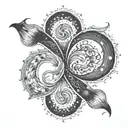 Pisces and Virgo Love Sign tattoo design idea