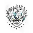 Vegeta, Darth Vader, Vergil and Kratos in Bohemian rhapsody style tattoo design idea