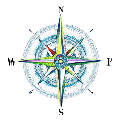 Compass beach infinity  tattoo design idea
