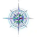 Compass beach infinity  tattoo design idea