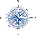 Compass beach infinity  tattoo design idea