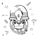 alien rapper  tattoo design idea
