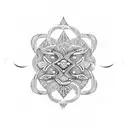 A Hawaiian tribal design with surfboards intertwined tattoo design idea