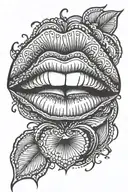 lips tattoo design idea