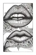 lips tattoo design idea