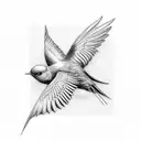 Swallow Bird tattoo design idea