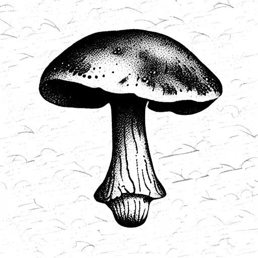 mushrooms fairycore tattoo design idea