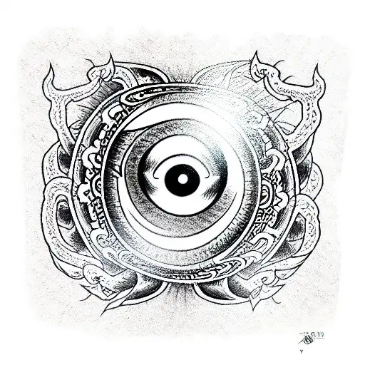 Evil Eye tattoo design idea