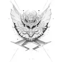 frase with a continue line tattoo design idea