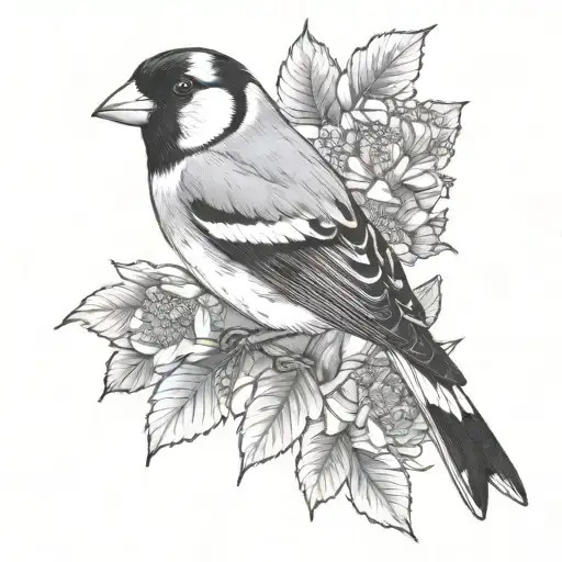 goldfinch tattoo design idea