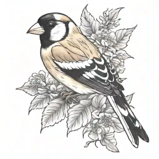 goldfinch tattoo design idea