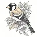 goldfinch tattoo design idea
