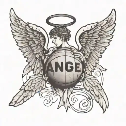 angel wings,2005 year old boy, motivational quote written, basketball   tattoo design idea