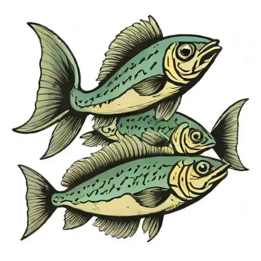 sardines tattoo design idea