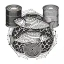 canned sardines tattoo design idea