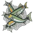 sardines tattoo design idea