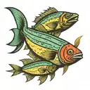 sardines tattoo design idea