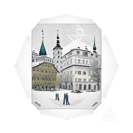 Ein detailreiches Tattoo, das die Schönheit von Salzburg einfängt: Ein Blick auf die malerische Altstadt mit ihren chara tattoo design idea